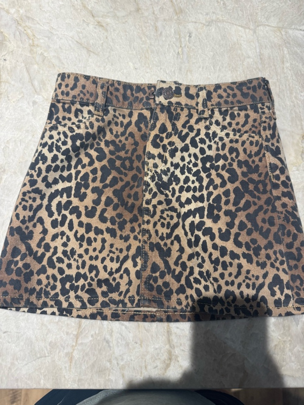 GAP Leopard Print Mini Skirt - Brown & Black